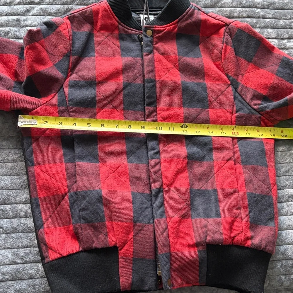 NSF Quilted Plaid Bomber Jacket - Picture 10 of 11